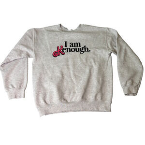 Gildan I Am Kenough Crew Neck Sweat Shirt Unisex Medium Barbie Movie Novelty